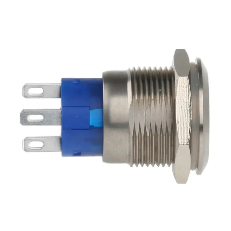 TE Connectivity Illuminated Push Button Switch Latching Panel Mount 19 mm Cutout DPDT Green LED IP67 250 V 5A 111-5807