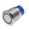 RS PRO Illuminated Latching Push Button Switch, Panel Mount, 19.2 mm Cutout, DPDT, White LED, IP67, 250V AC 5A 111-5812