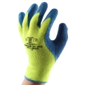 Polyco Healthline Matrix Yellow, Blue Latex Work Gloves Size 7, Thermal Resistant, Latex Coating 901-MAT