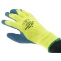 Polyco Healthline Blue Yellow Latex Work Gloves Size 8, Fleece Lining, Latex Coating 902-MAT