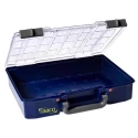 Raaco Adjustable Compartments 80 Cell Blue Polycarbonate, Polypropylene Compartment Box 79mm x 337mm x 278mm 143967