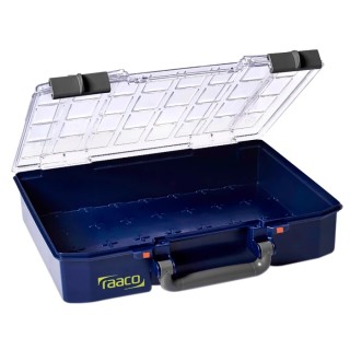 Raaco Adjustable Compartments 80 Cell Blue Polycarbonate, Polypropylene Compartment Box 79mm x 337mm x 278mm 143967