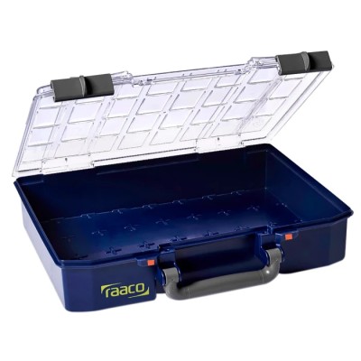Raaco Adjustable Compartments 80 Cell Blue Polycarbonate, Polypropylene Compartment Box 79mm x 337mm x 278mm 143967