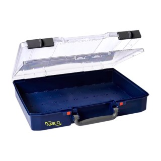 Raaco Adjustable Compartments 80 Cell Blue Polypropylene Compartment Box 81 mm x 413 mm x 330 mm 142366