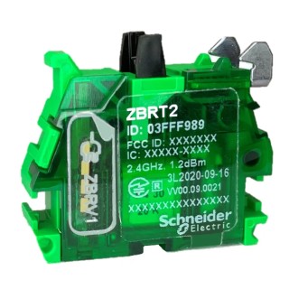 Schneider Electric Harmony XB Series Push Button Transmitter, Screw Mount, 22 mm Cutout, Black, IP30 ZBRT2