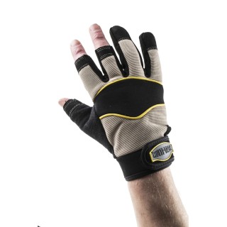 Polyco Healthline Multi-Task 3 Black PVC Work Gloves Size 8 Uncoated Coating MT3/08