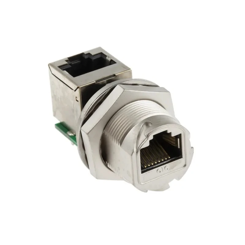 RS PRO RJ45 Connector Female Panel Mount Cat5e Shielded Straight 1 Port RJ45