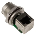 RS PRO RJ45 Connector Female Panel Mount Cat5e Shielded Straight 1 Port RJ45