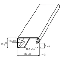 RS PRO Steel Unperforated DIN Rail 1 m Length x 32 mm Width x 15 mm Height 467-365