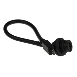 RS PRO USB Cable Male Micro USB Type B to Male USB B USB 2.0 Black 200 mm 111-6750