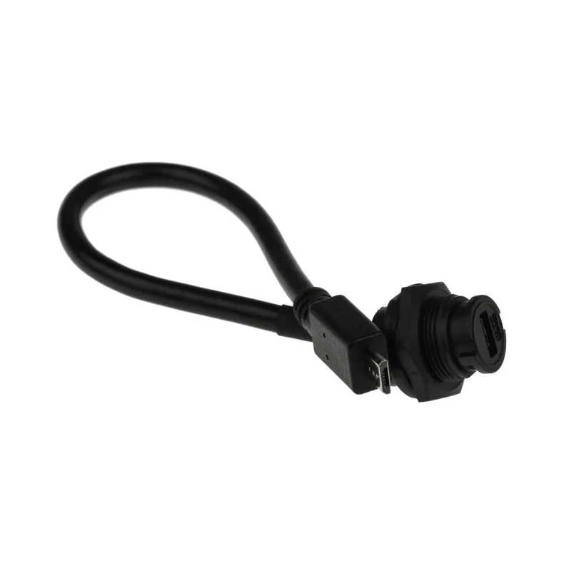 RS PRO USB Cable Male Micro USB Type B to Male USB B USB 2.0 Black 200 mm 111-6750