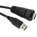 RS PRO USB Cable Male USB Type A to Male USB Type A USB 2.0 Black 2m 111-6758