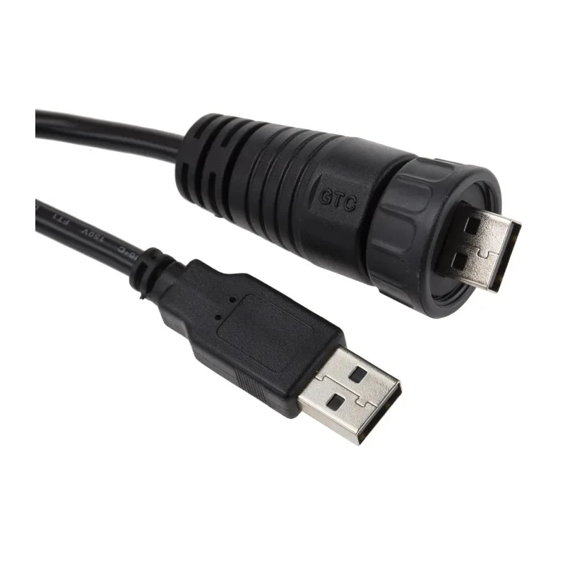 RS PRO USB Cable Male USB Type A to Male USB Type A USB 2.0 Black 2m 111-6758