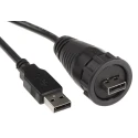 RS PRO USB Cable Male USB Type A to Male USB Type A Black Polyvinyl Chloride Jacket 2.1m 111-6752
