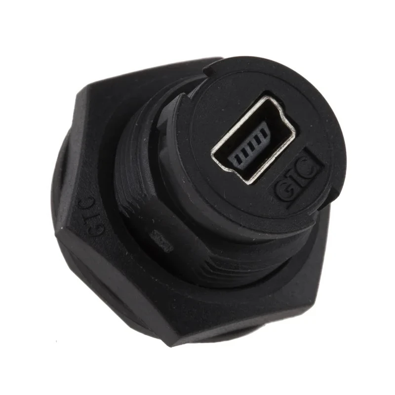 RS PRO Straight Panel Female 1 Port Mini USB Type B IP67 USB Connector 111-6757