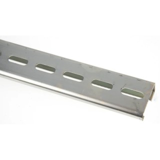 RS PRO Steel Perforated Slotted DIN Rail 1 m x 32 mm x 15 mm 467-393