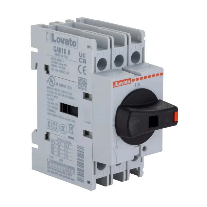 Lovato Electric 3-Pole Panel Isolator Switch IP65, 16A, 7.5 kW 