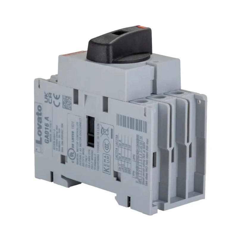 Lovato Electric 3-Pole Panel Isolator Switch IP65, 16A, 7.5 kW 