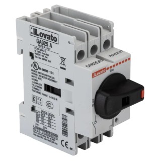 Lovato Electric 3-Pole Panel Isolator Switch IP65, 25A, 11 kW 