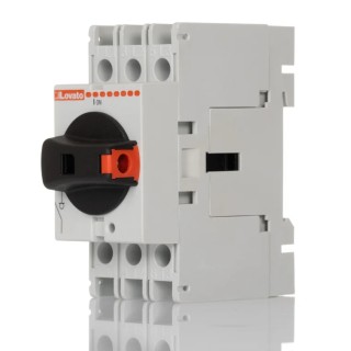 Lovato Electric 3-Pole Panel Isolator Switch IP65, 32A, 15 kW, Screw Terminal, Black Handle 