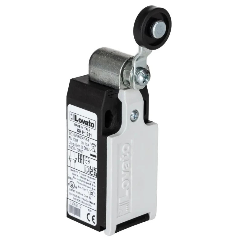 Lovato Electric K Series Roller Lever Limit Switch, IP65, Thermoplastic Housing, 690V AC, 10A 