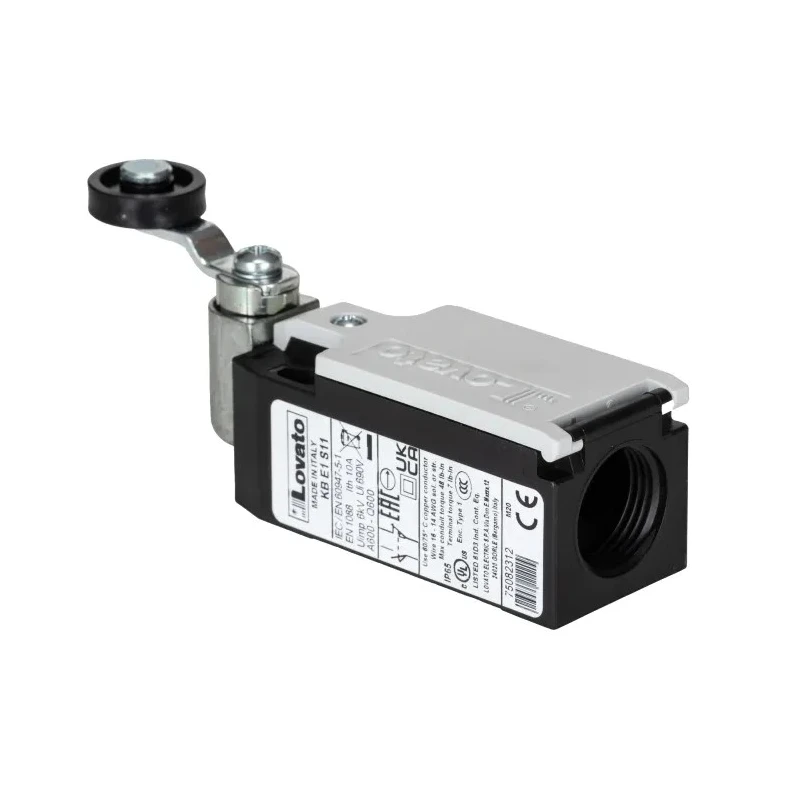 Lovato Electric K Series Roller Lever Limit Switch, IP65, Thermoplastic Housing, 690V AC, 10A 