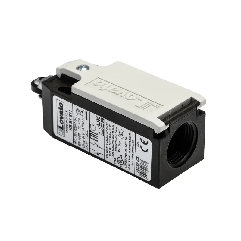 Lovato Electric Roller Plunger Limit Switch, IP20 IP65, Thermoplastic Housing, 690V AC, 10A KBB1S11