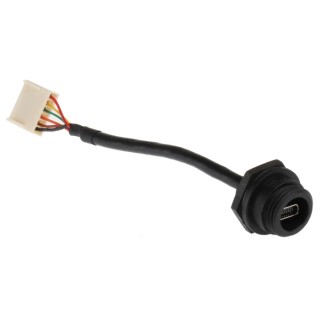 Bulgin Female Mini USB Type AB Mountable USB Cable Black 100mm PX0456