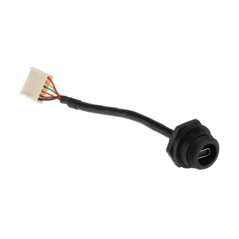 Bulgin Female Mini USB Type AB Mountable USB Cable Black 100mm PX0456