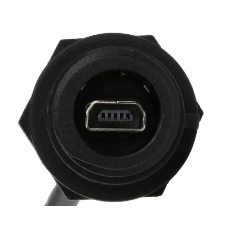 Bulgin Female Mini USB Type AB Mountable USB Cable Black 100mm PX0456