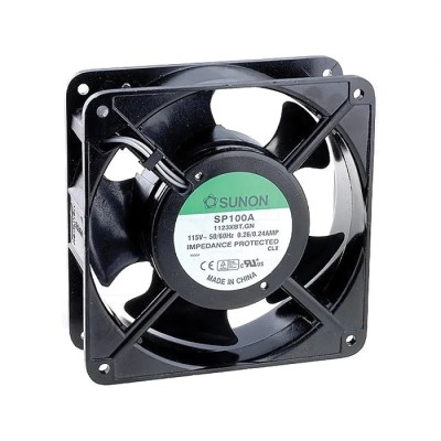 Sunon SF Series Ball Bearing AC Axial Fan 115V AC 22W 260mA 164.8 m³/h 120 mm Frame SP100A-1123XBT.GN