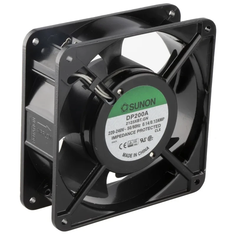 Sunon DP200 Series AC Axial Fan, 230V AC, 22W Power, 164.8 m³/h Air Flow, Ball Bearing, 119x119x38.5 mm 