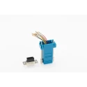 MH Connectors D-Sub Adapter 9-Way D-Sub Female to Female RJ45 Female Nickel over Copper DA9-SMJ8-B-K