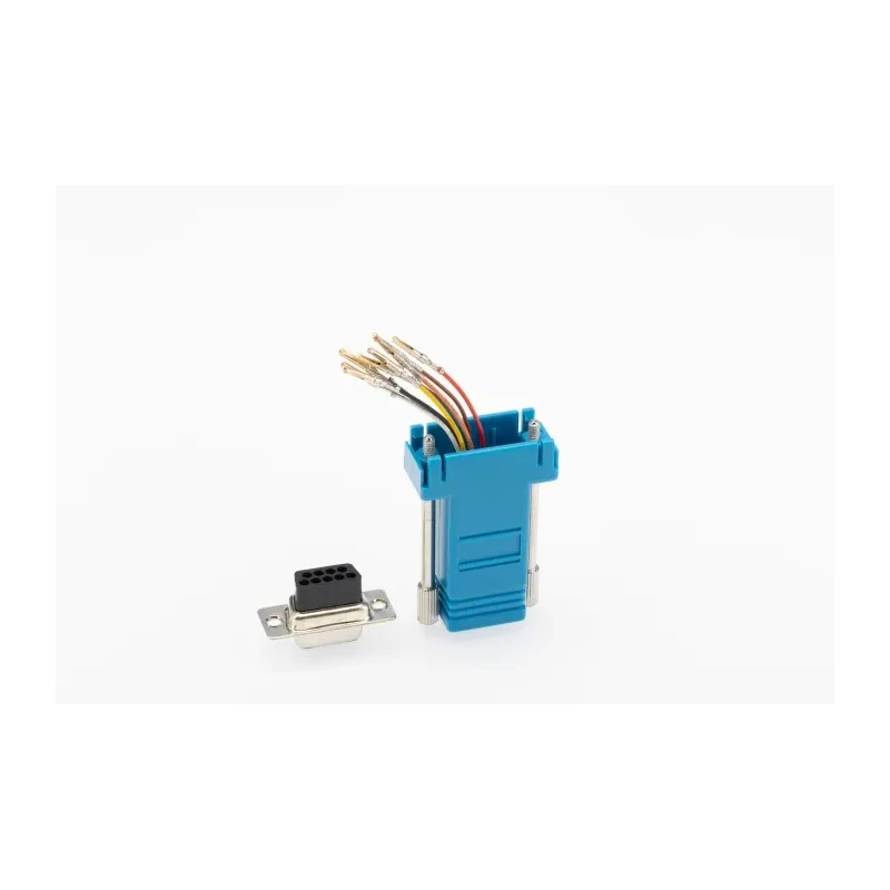 MH Connectors D-Sub Adapter 9-Way D-Sub Female to Female RJ45 Female Nickel over Copper DA9-SMJ8-B-K