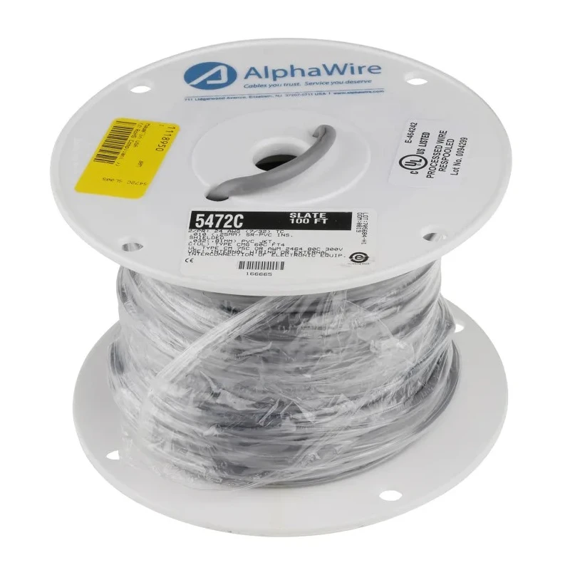 Alpha Wire Alpha Essentials Communication & Control Series Data Cable 2 Pairs 4 Cores 30 m Grey Polyvinyl 300V 5472C SL005