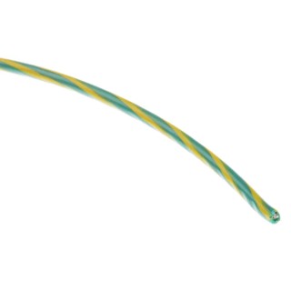 Alpha Wire Hookup Wire PVC Series Green, Yellow 20 AWG, 10x0.25 mm Core Strands, 1.75 mm OD, 30 m Length, 300V 3053 GY005
