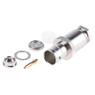 Telegartner BNC Series Coaxial Connector Cable Female BNC, 50 Ω, Straight Body Clamp J01001A0033