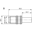Telegartner UHF Series Coaxial Connector Cable Male UHF, 50 Ω, Straight Body Crimp J01045F0000