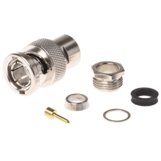 Telegartner BNC Series 75 Ω Male BNC Connector Cable, Straight Body Clamp J01002A0609