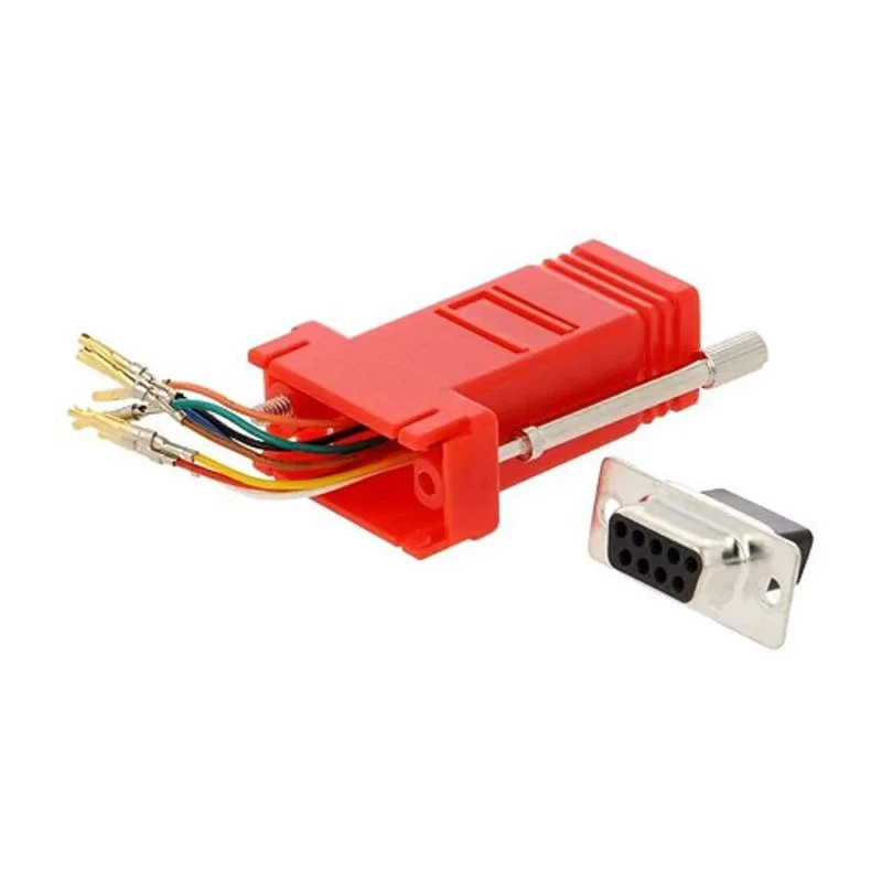 MH Connectors 9-Way D-Sub Adapter DA-9 Shell Size 33mm Length Nickel over Copper Plating DA9-PMJ8-R-K