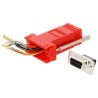 MH Connectors 9-Way D-Sub Adapter DA-9 Shell Size 33mm Length Nickel over Copper Plating DA9-PMJ8-R-K