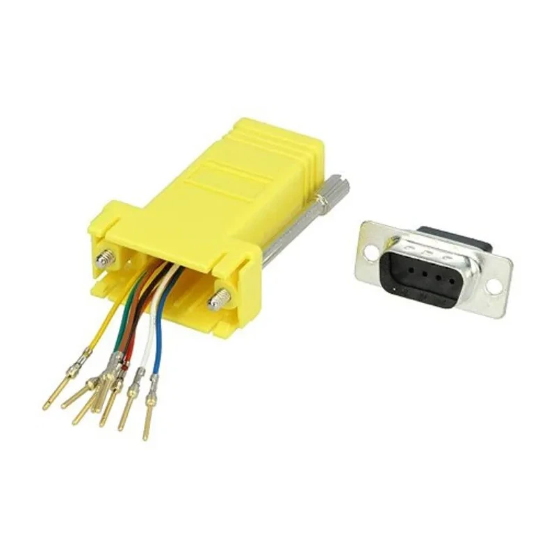 MH Connectors DA-9 Size 9-Way D-Sub Adapter to Female RJ45 Connector DA9-PMJ8-Y-K