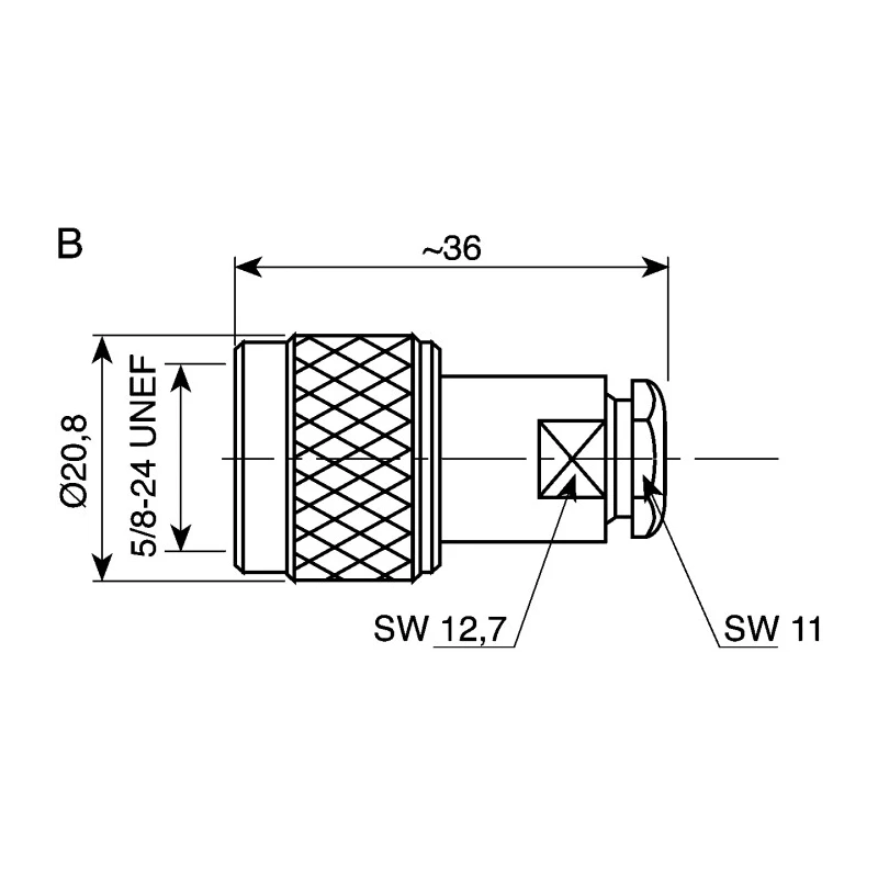 Telegartner N Series 50 Ω Coaxial Connector Cable Male N Connector, Straight Body, Solder Termination J01020C1276