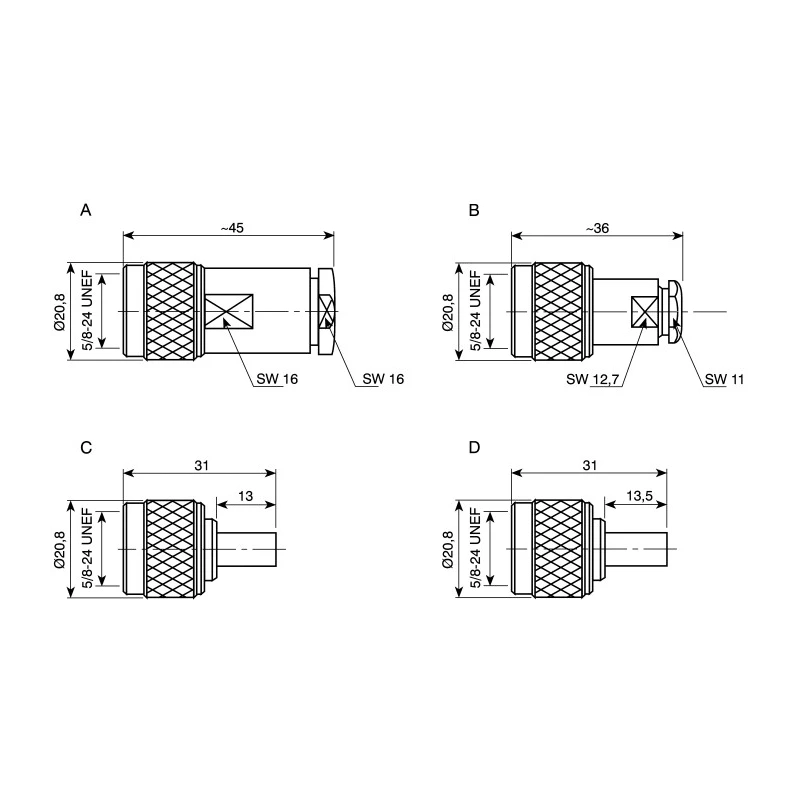 Telegartner N Series 50 Ω Coaxial Connector Cable Male N Connector, Straight Body, Solder Termination J01020C1276