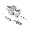 Telegartner BNC Series Coaxial Connector Cable Male BNC 50 Ω Straight Body Crimp J01000A1294