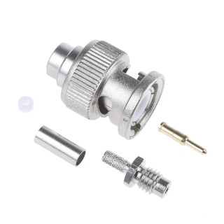 Telegartner BNC Series Coaxial Connector Cable Male BNC 50 Ω Straight Body Crimp J01000A1294