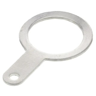 Telegartner Brass Nickel Plated Solder Tag with 9.7mm Inside Diameter and 21.3mm Overall Length C04001A1263