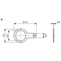 Telegartner Brass Nickel Plated Solder Tag with 9.7mm Inside Diameter and 21.3mm Overall Length C04001A1263