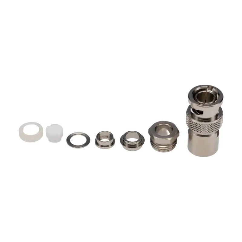 Telegartner BNC Series 75 Ω Straight Body Clamp Male Coaxial Connector Cable J01002A1216