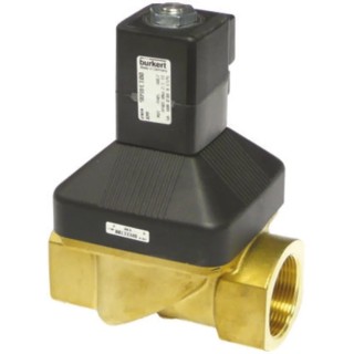 Burkert Stainless Steel 2 Port Normally Closed Solenoid Valve 230V AC 10 bar Max Pressure 20mm Orifice 6213 Series 141246